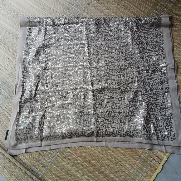 Iman Cotton/Cashmere Scarf/Wrap Tan - Picture 4 of 5